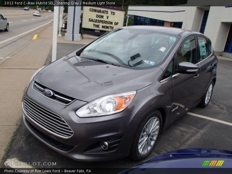 Sterling Gray / Medium Light Stone 2013 Ford C-Max Hybrid SEL