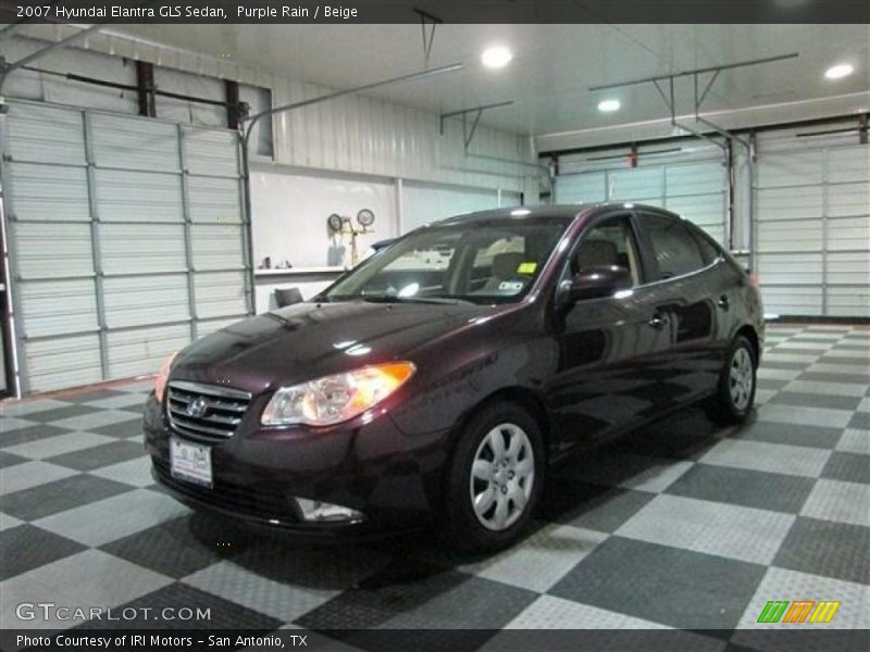 Purple Rain / Beige 2007 Hyundai Elantra GLS Sedan