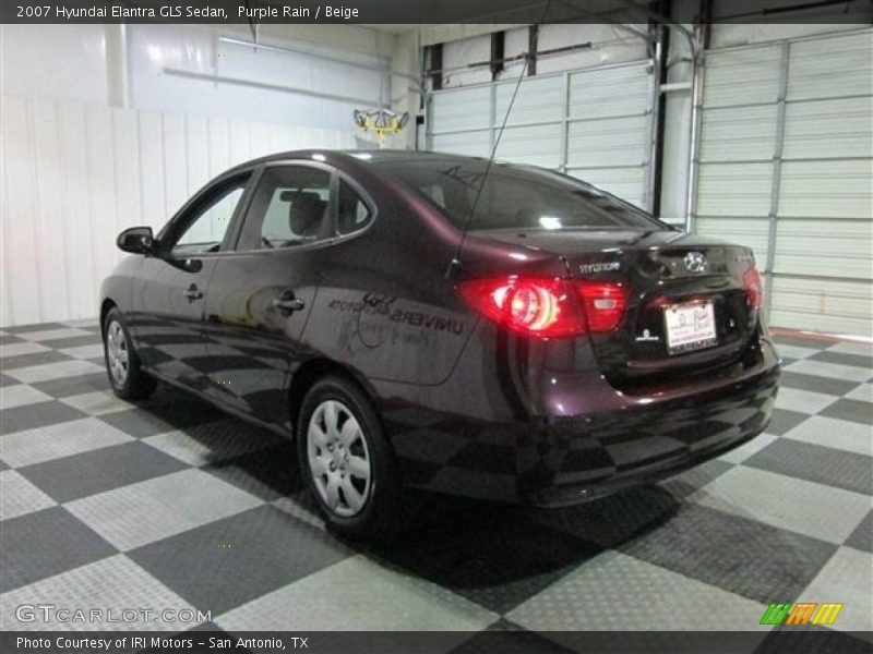 Purple Rain / Beige 2007 Hyundai Elantra GLS Sedan