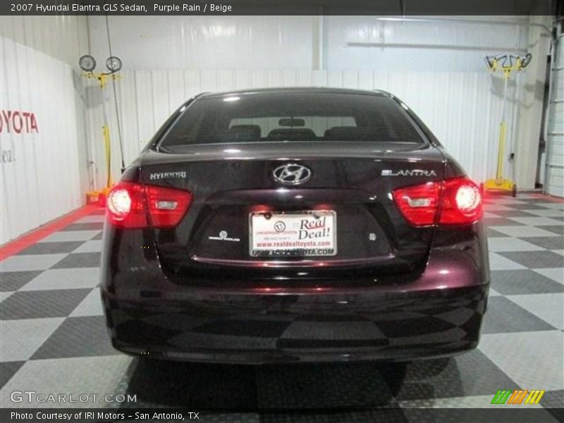 Purple Rain / Beige 2007 Hyundai Elantra GLS Sedan