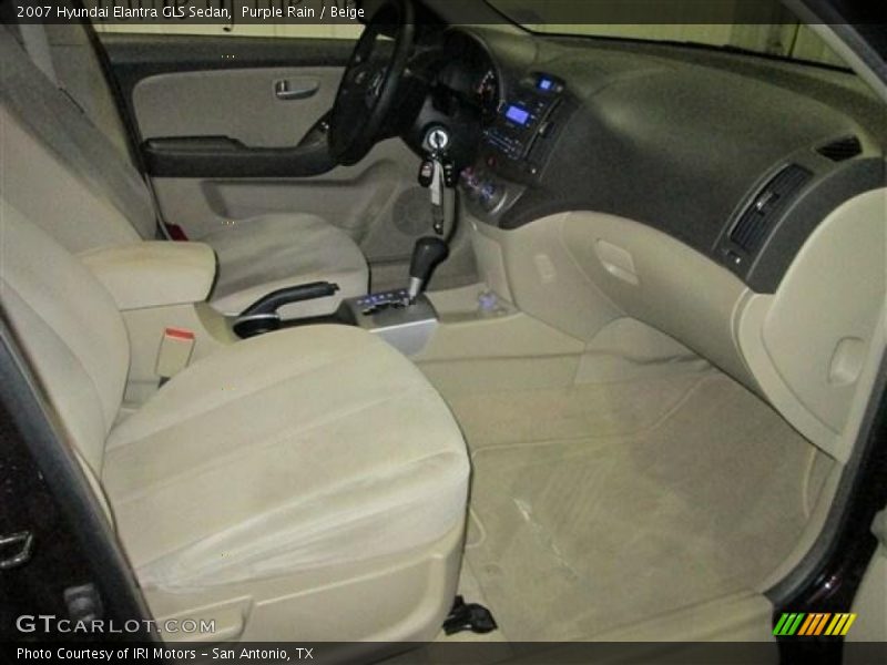 Purple Rain / Beige 2007 Hyundai Elantra GLS Sedan
