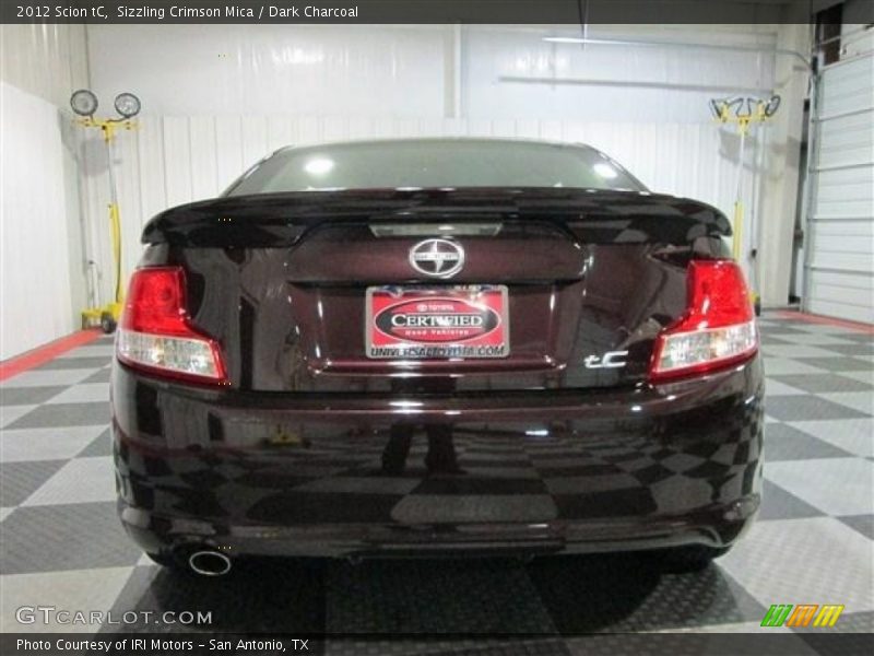 Sizzling Crimson Mica / Dark Charcoal 2012 Scion tC