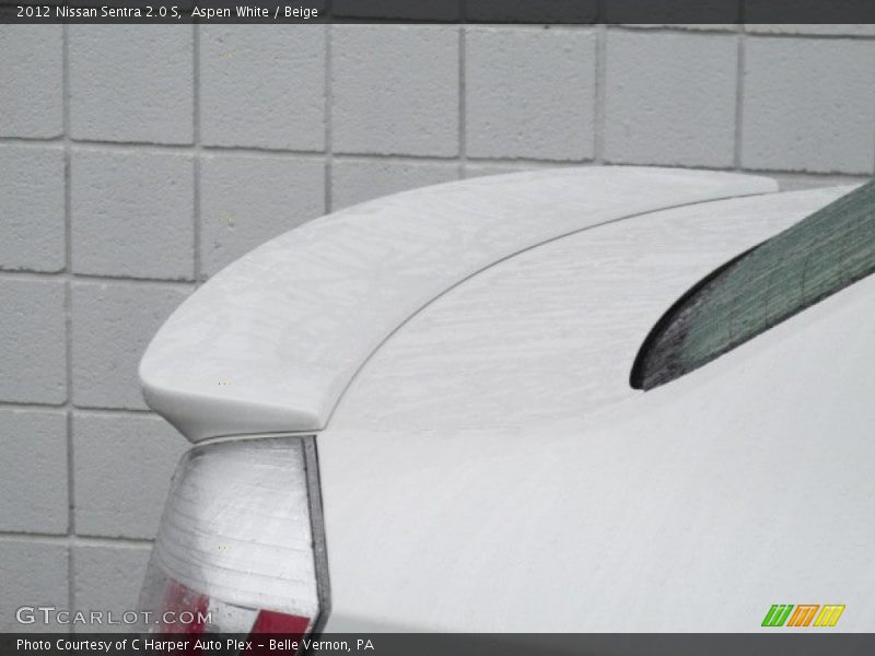 Aspen White / Beige 2012 Nissan Sentra 2.0 S