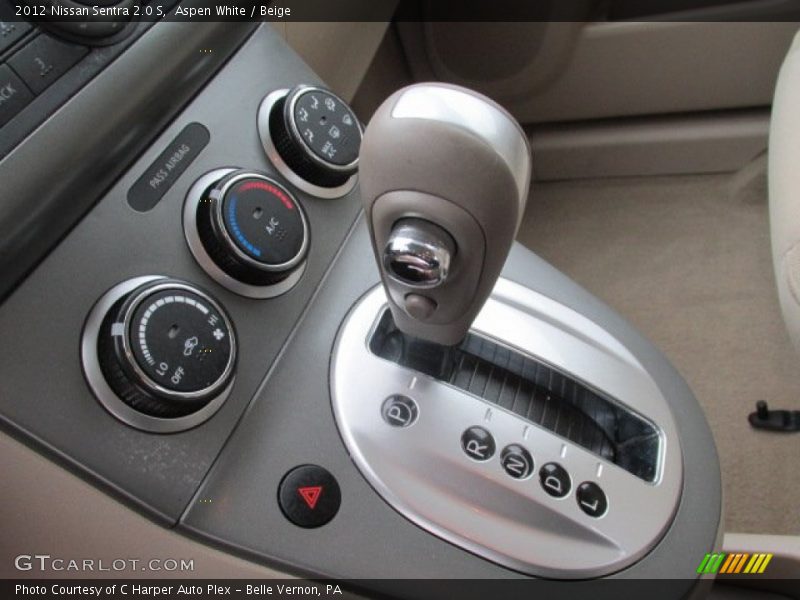 Aspen White / Beige 2012 Nissan Sentra 2.0 S