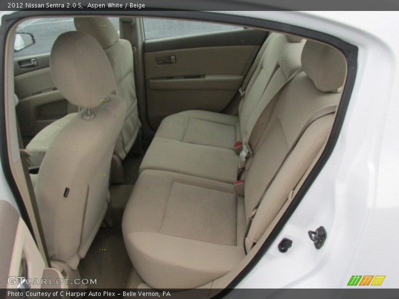 Aspen White / Beige 2012 Nissan Sentra 2.0 S
