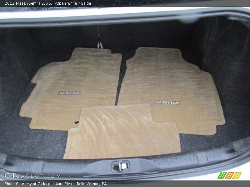 Aspen White / Beige 2012 Nissan Sentra 2.0 S