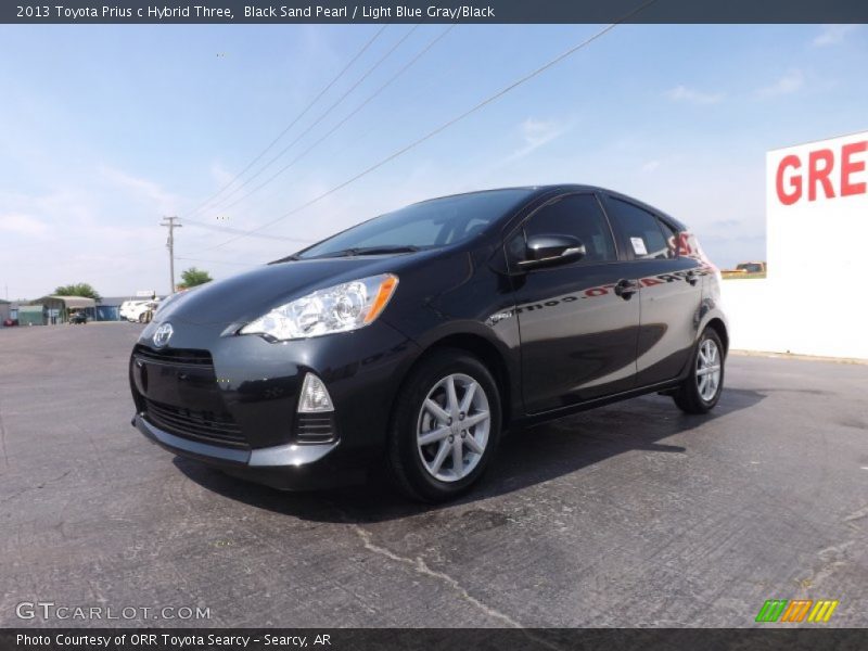 Black Sand Pearl / Light Blue Gray/Black 2013 Toyota Prius c Hybrid Three