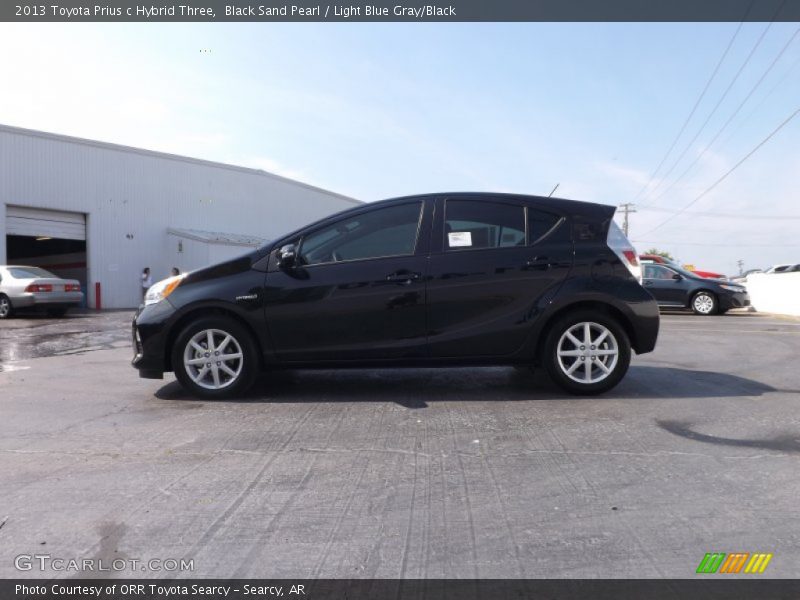 Black Sand Pearl / Light Blue Gray/Black 2013 Toyota Prius c Hybrid Three