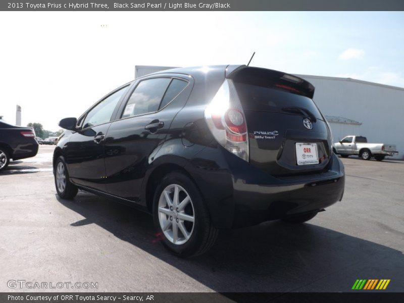 Black Sand Pearl / Light Blue Gray/Black 2013 Toyota Prius c Hybrid Three