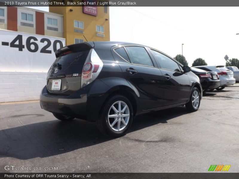 Black Sand Pearl / Light Blue Gray/Black 2013 Toyota Prius c Hybrid Three