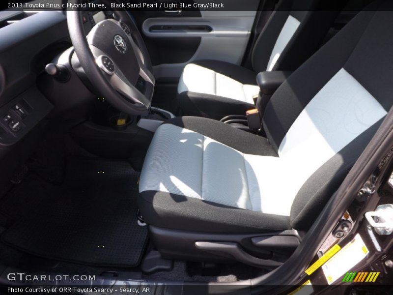 Black Sand Pearl / Light Blue Gray/Black 2013 Toyota Prius c Hybrid Three