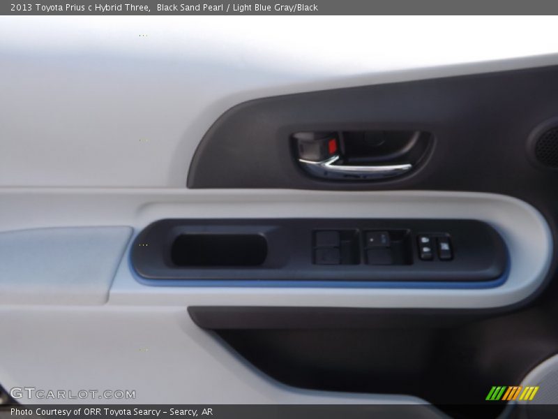 Black Sand Pearl / Light Blue Gray/Black 2013 Toyota Prius c Hybrid Three