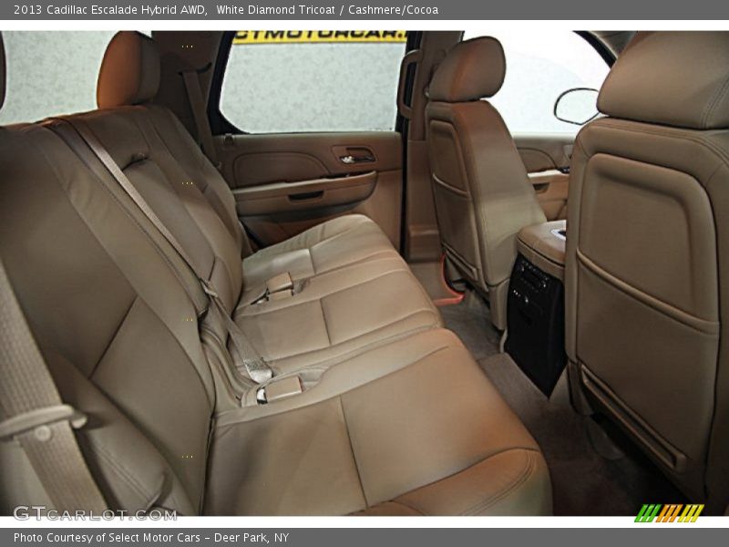 White Diamond Tricoat / Cashmere/Cocoa 2013 Cadillac Escalade Hybrid AWD