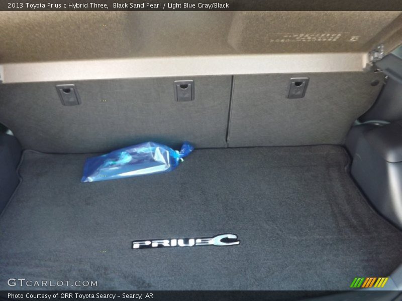 Black Sand Pearl / Light Blue Gray/Black 2013 Toyota Prius c Hybrid Three