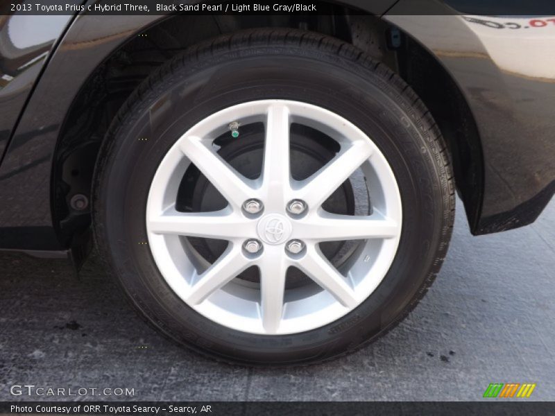 Black Sand Pearl / Light Blue Gray/Black 2013 Toyota Prius c Hybrid Three