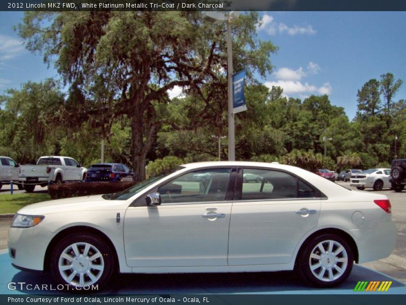 White Platinum Metallic Tri-Coat / Dark Charcoal 2012 Lincoln MKZ FWD
