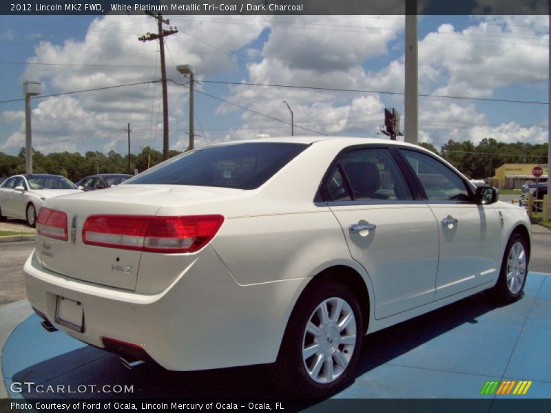 White Platinum Metallic Tri-Coat / Dark Charcoal 2012 Lincoln MKZ FWD