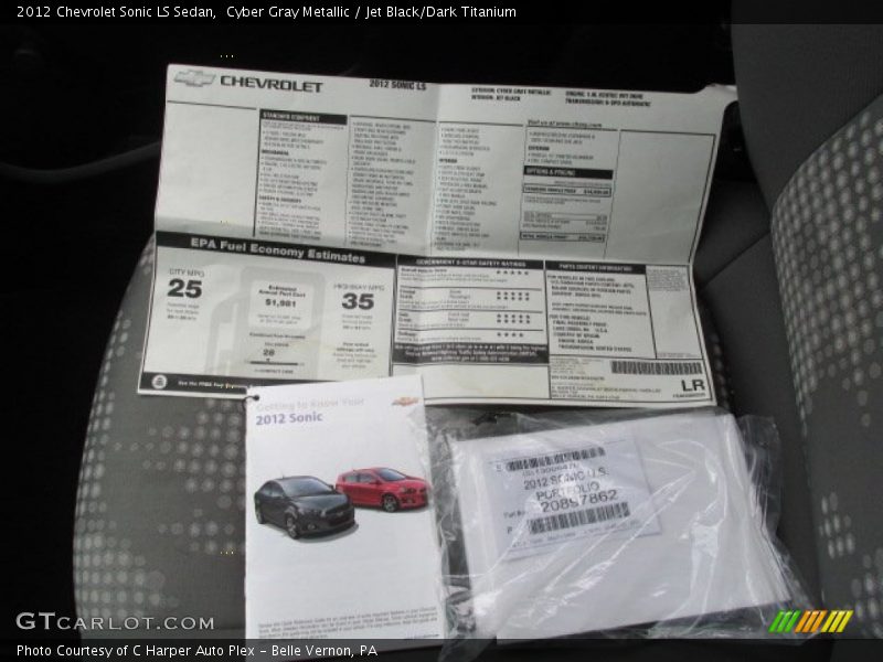 Cyber Gray Metallic / Jet Black/Dark Titanium 2012 Chevrolet Sonic LS Sedan