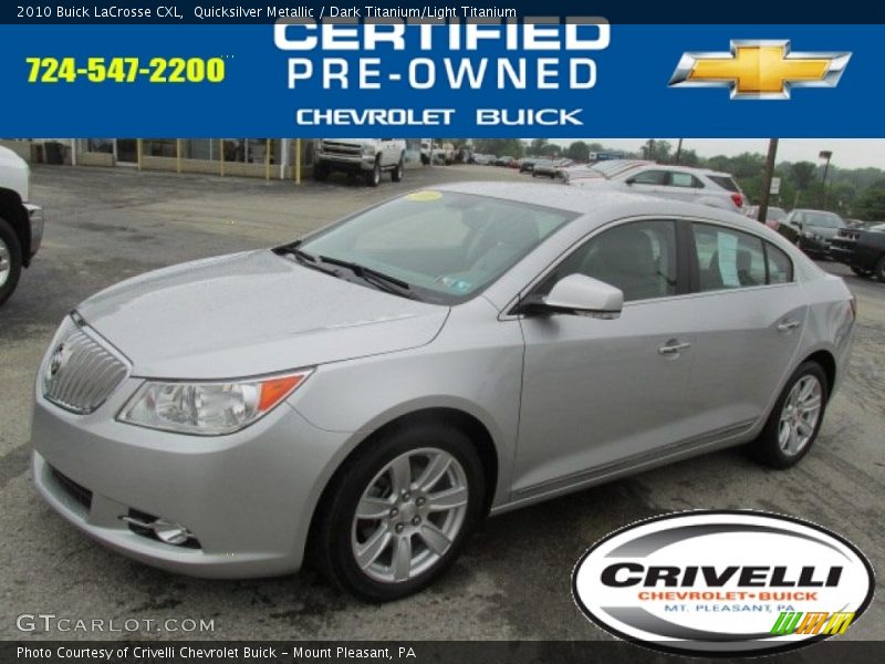 Quicksilver Metallic / Dark Titanium/Light Titanium 2010 Buick LaCrosse CXL