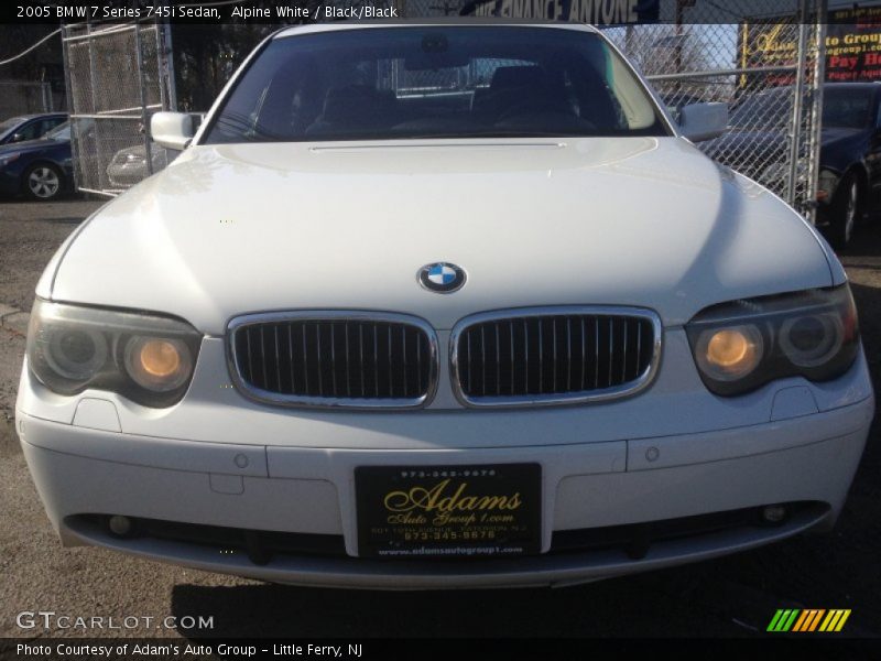 Alpine White / Black/Black 2005 BMW 7 Series 745i Sedan
