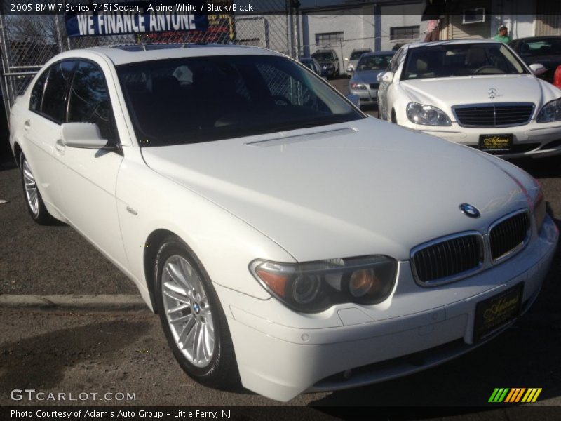 Alpine White / Black/Black 2005 BMW 7 Series 745i Sedan