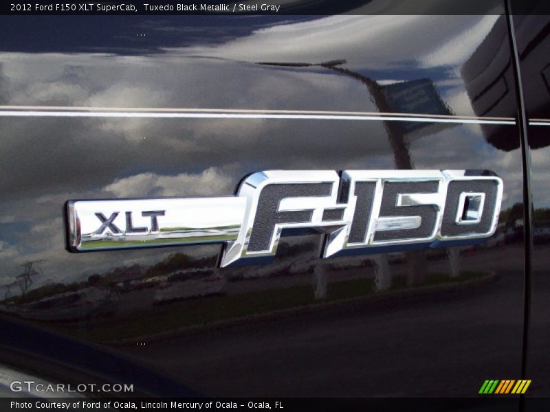 Tuxedo Black Metallic / Steel Gray 2012 Ford F150 XLT SuperCab