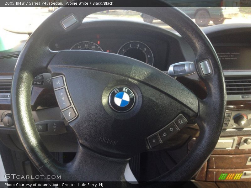 Alpine White / Black/Black 2005 BMW 7 Series 745i Sedan