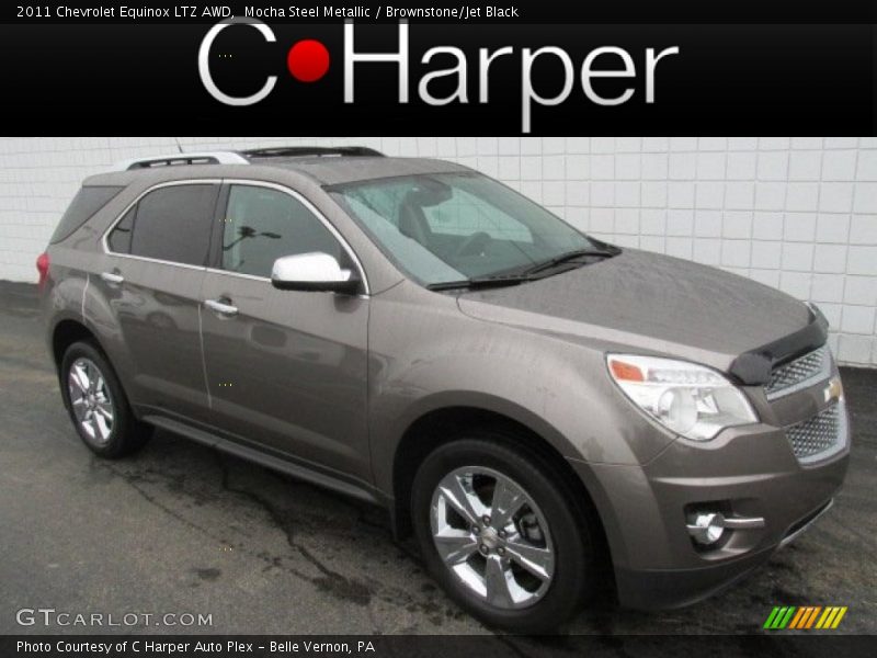 Mocha Steel Metallic / Brownstone/Jet Black 2011 Chevrolet Equinox LTZ AWD