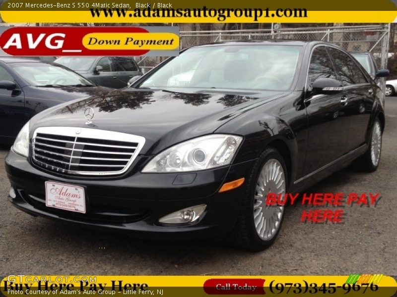 Black / Black 2007 Mercedes-Benz S 550 4Matic Sedan