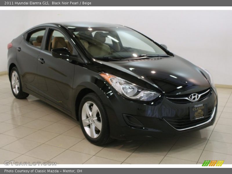 Black Noir Pearl / Beige 2011 Hyundai Elantra GLS