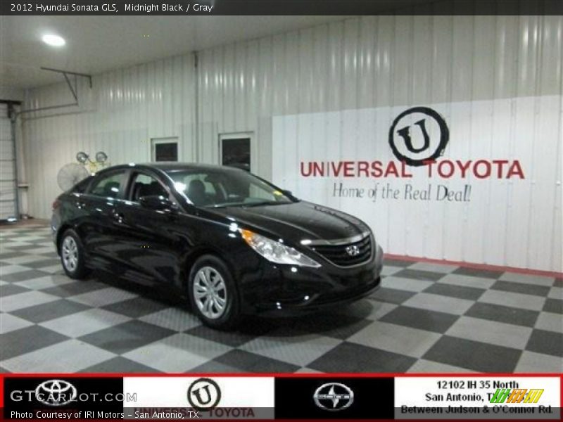 Midnight Black / Gray 2012 Hyundai Sonata GLS