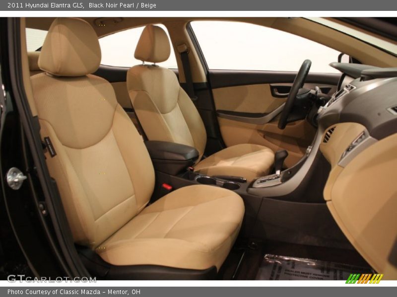 Black Noir Pearl / Beige 2011 Hyundai Elantra GLS