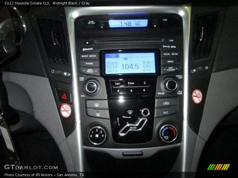 Midnight Black / Gray 2012 Hyundai Sonata GLS