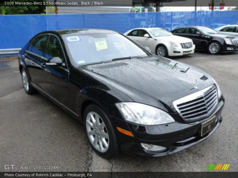 Black / Black 2008 Mercedes-Benz S 550 4Matic Sedan