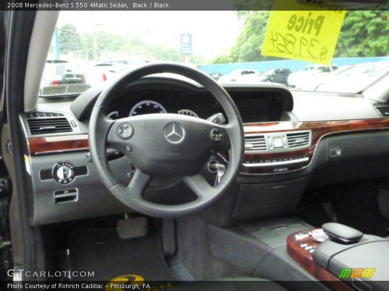 Black / Black 2008 Mercedes-Benz S 550 4Matic Sedan