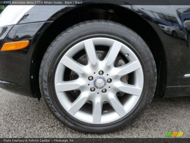 Black / Black 2008 Mercedes-Benz S 550 4Matic Sedan