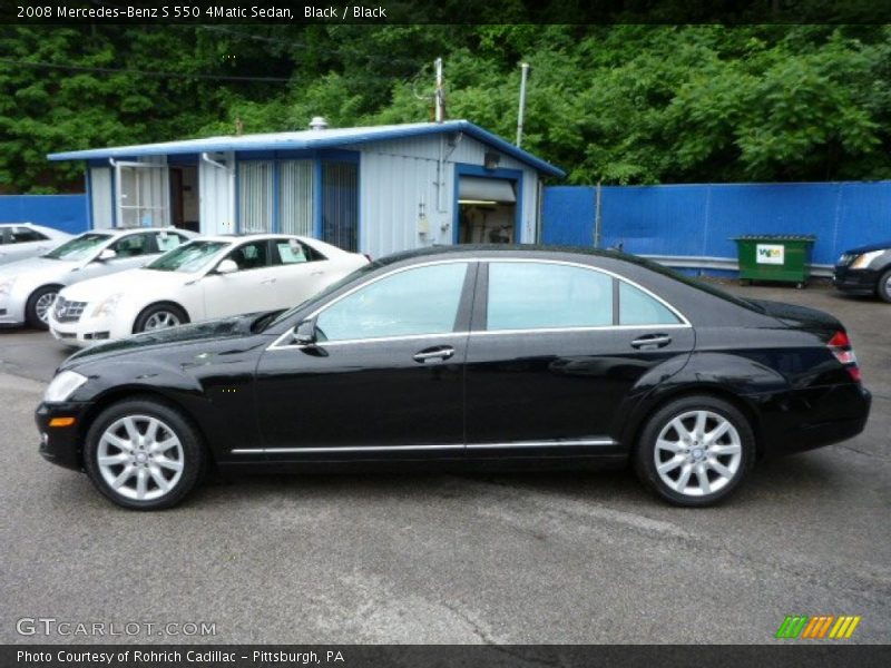Black / Black 2008 Mercedes-Benz S 550 4Matic Sedan