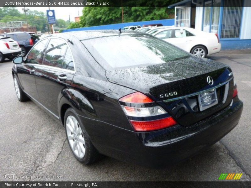 Black / Black 2008 Mercedes-Benz S 550 4Matic Sedan