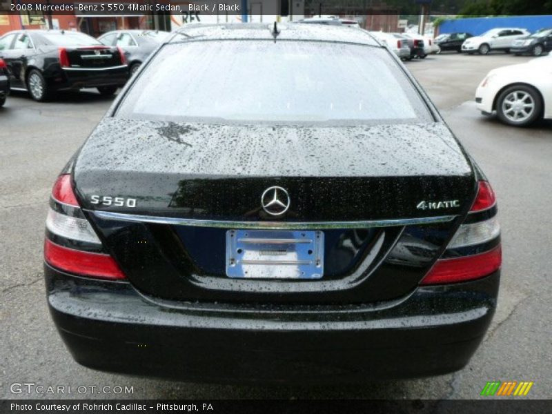 Black / Black 2008 Mercedes-Benz S 550 4Matic Sedan