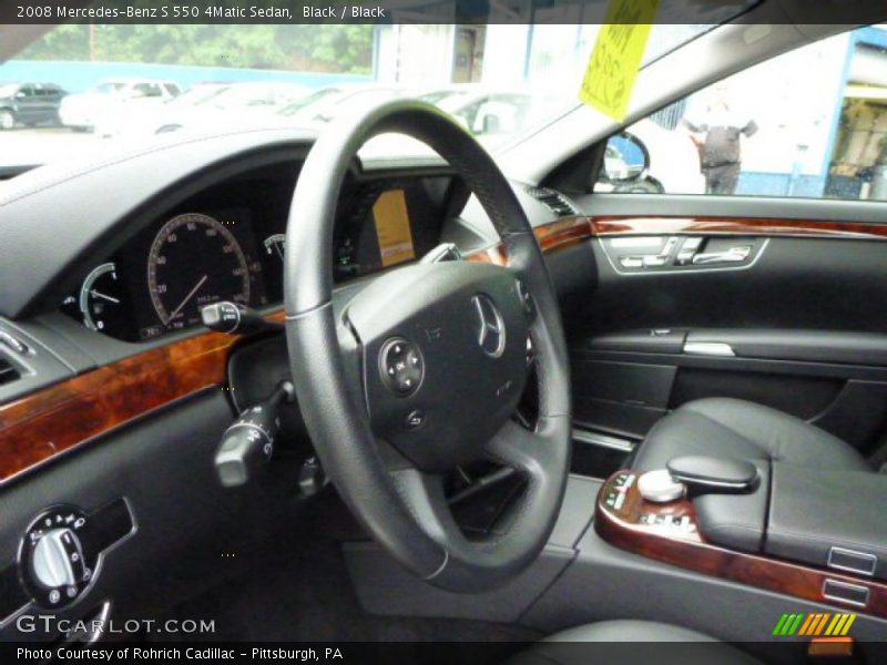 Black / Black 2008 Mercedes-Benz S 550 4Matic Sedan