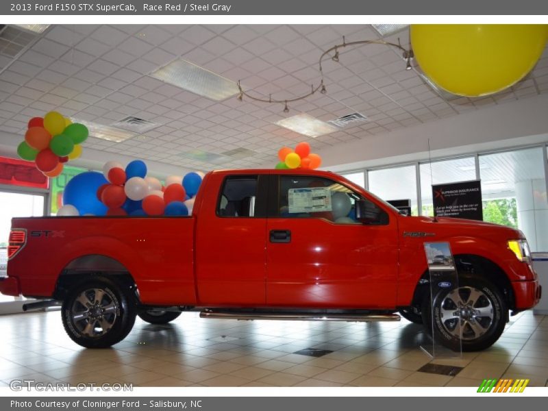 Race Red / Steel Gray 2013 Ford F150 STX SuperCab