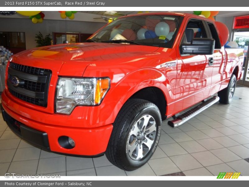 Race Red / Steel Gray 2013 Ford F150 STX SuperCab