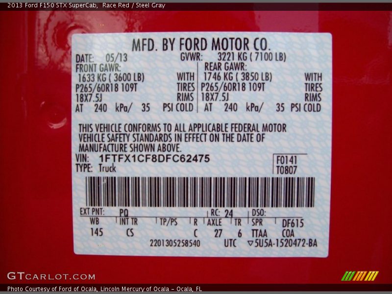 Race Red / Steel Gray 2013 Ford F150 STX SuperCab