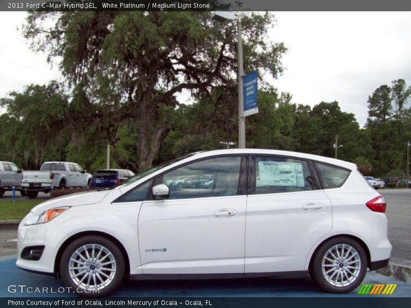 White Platinum / Medium Light Stone 2013 Ford C-Max Hybrid SEL