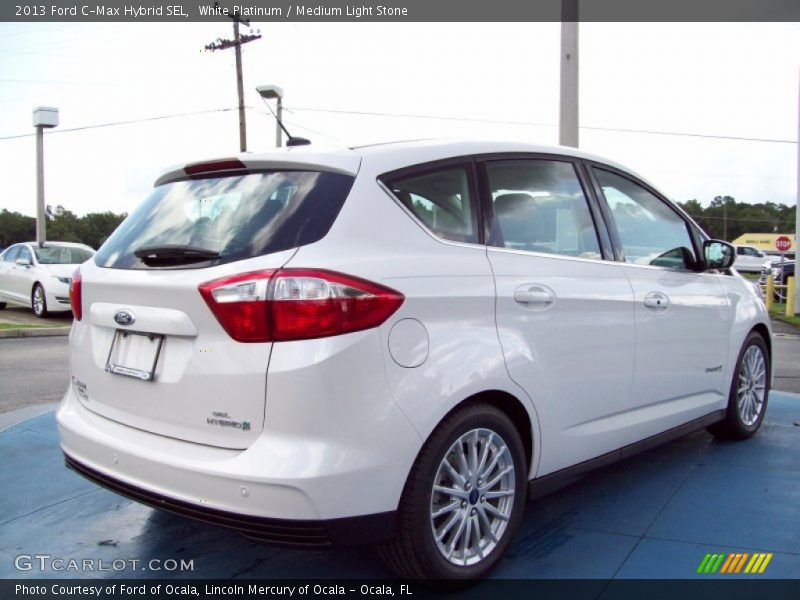 White Platinum / Medium Light Stone 2013 Ford C-Max Hybrid SEL