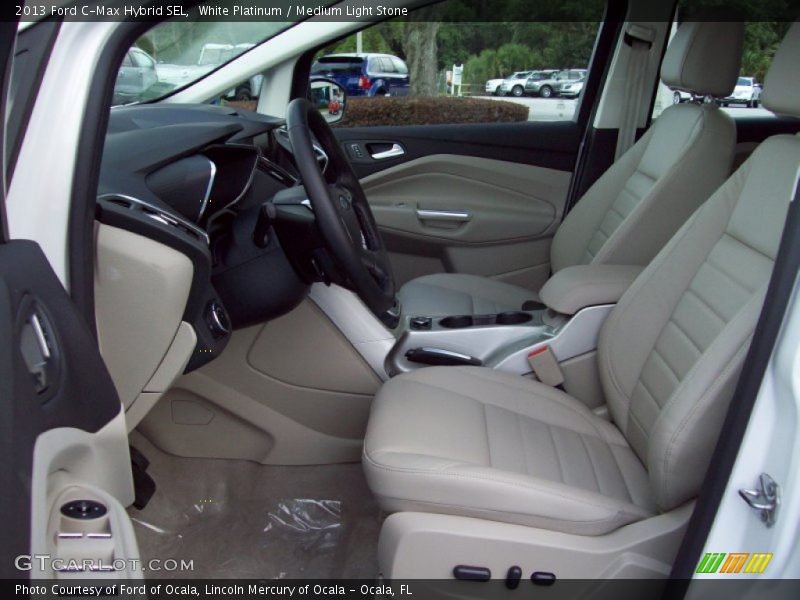 White Platinum / Medium Light Stone 2013 Ford C-Max Hybrid SEL