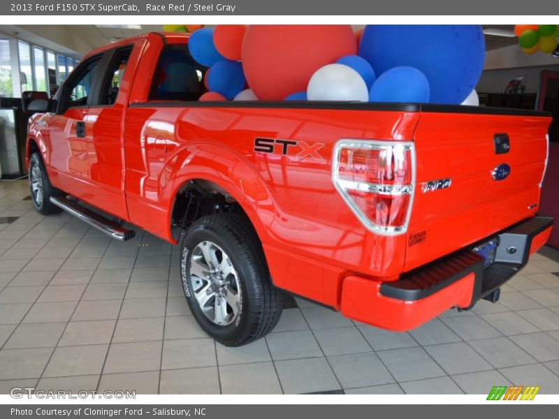 Race Red / Steel Gray 2013 Ford F150 STX SuperCab