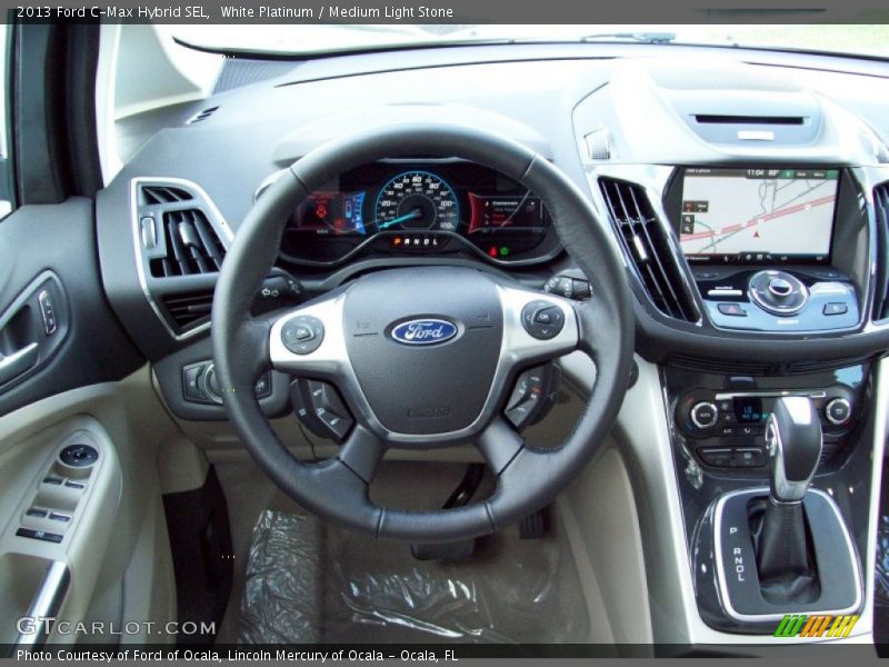White Platinum / Medium Light Stone 2013 Ford C-Max Hybrid SEL