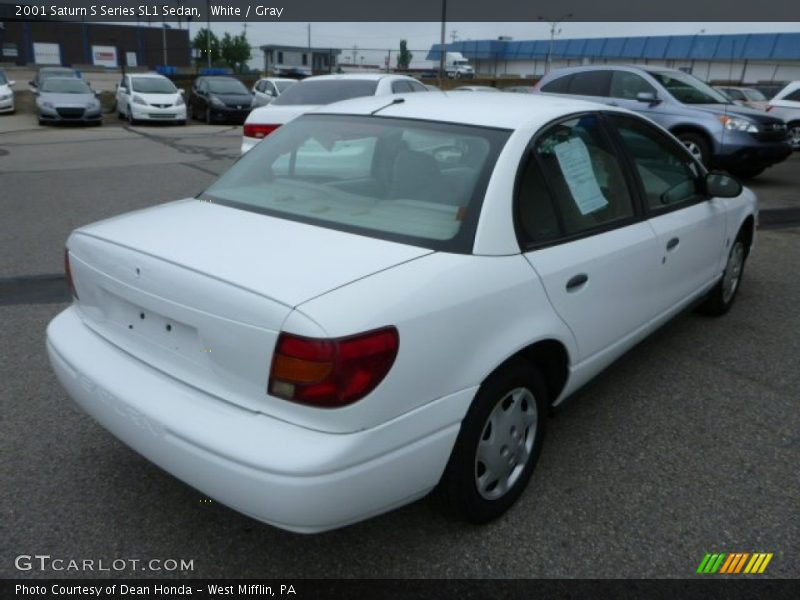 White / Gray 2001 Saturn S Series SL1 Sedan