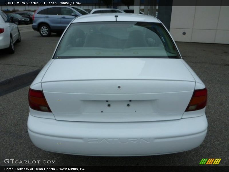 White / Gray 2001 Saturn S Series SL1 Sedan